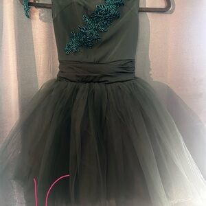 Weissman Dark Green Kids Dance Costume